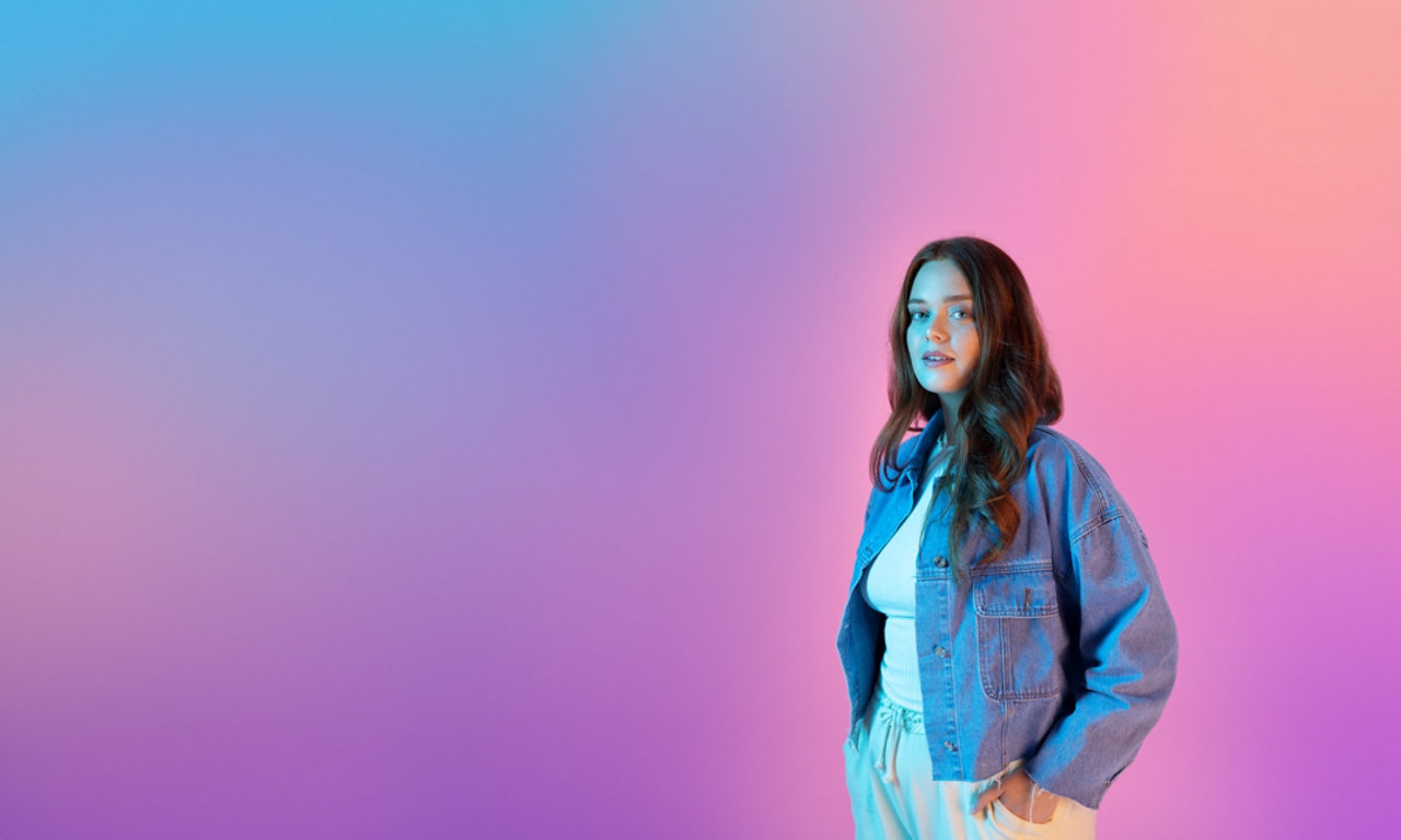 Young woman in denim jacket