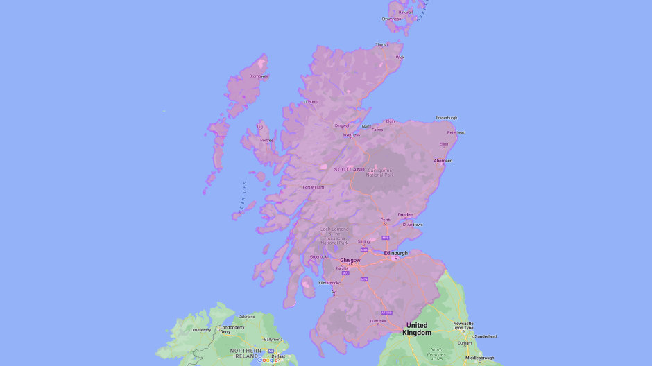 Scotland region map