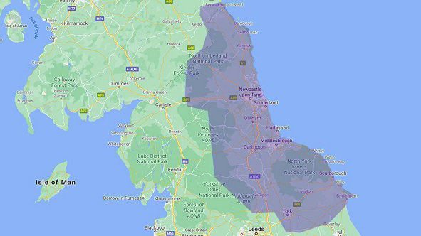 North East region map