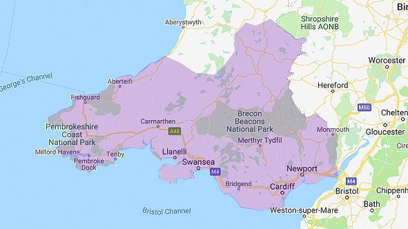 Severnside region map