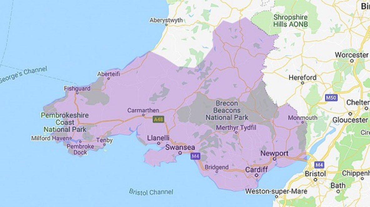Severnside region map