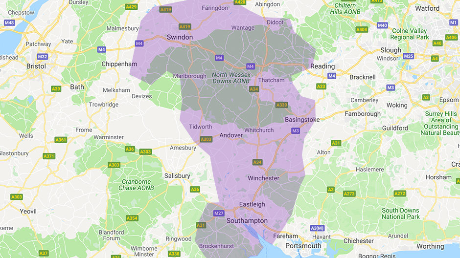 South Central region map