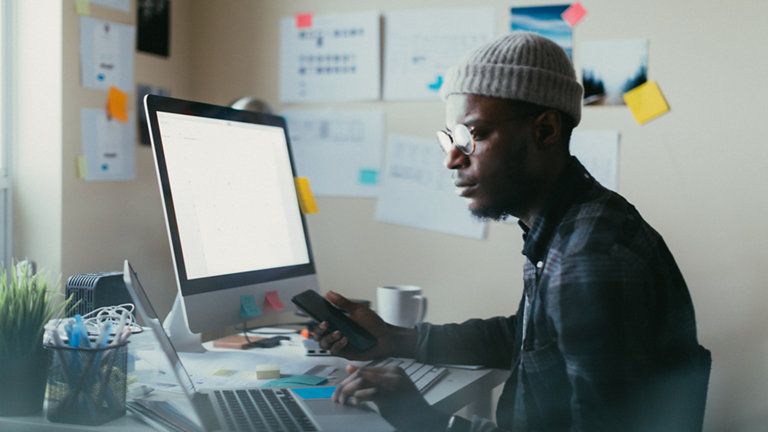 Man working at a desk