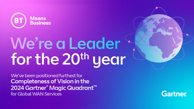 We’ve been positioned furthest for ‘Completeness of Vision’ in the 2024 Gartner® Magic Quadrant™ for Global WAN Services