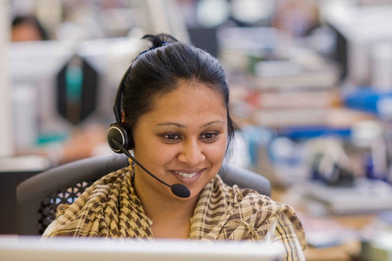 Business woman working in office