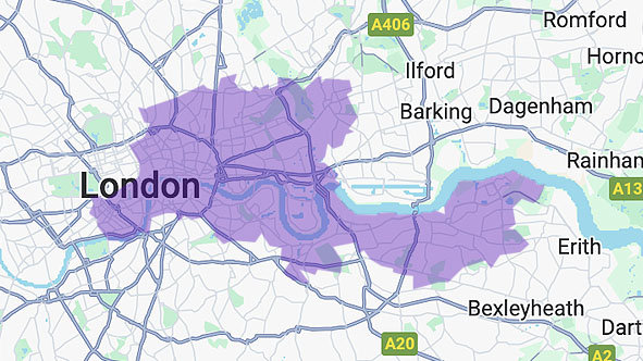 City of London region map