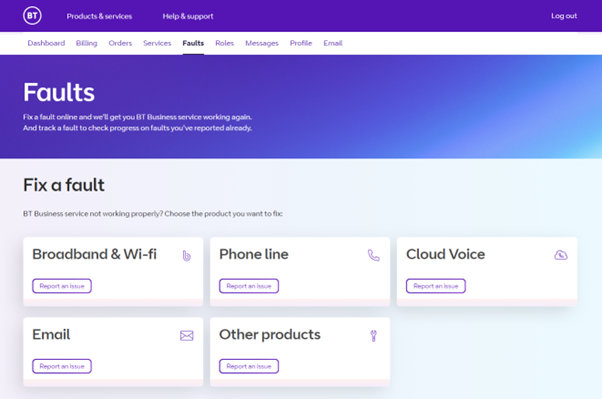 Cloud Voice panel in Repair Centre