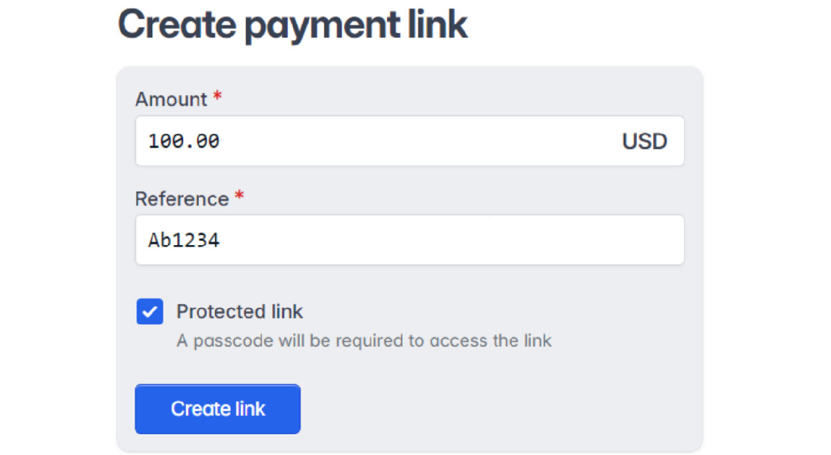 Create payment link