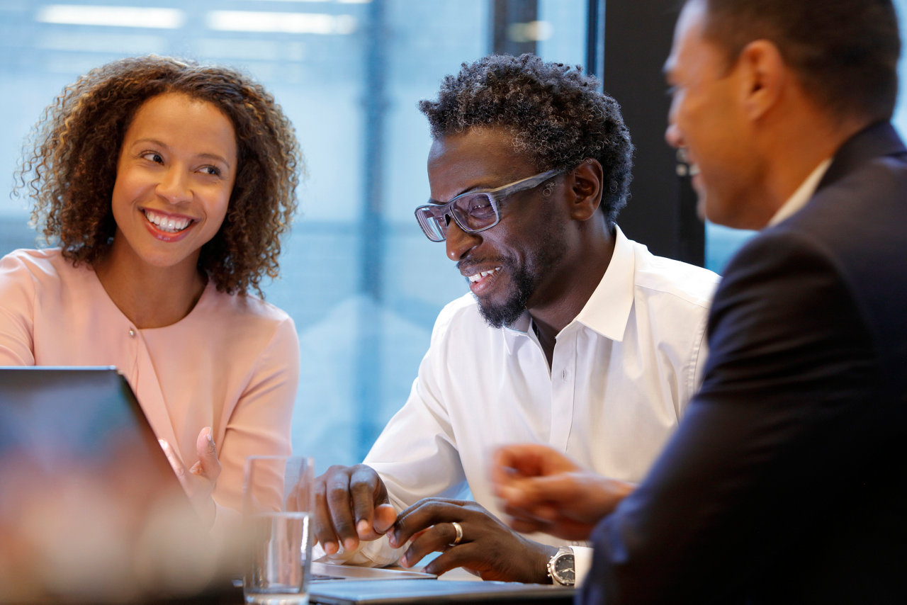 business people interacting