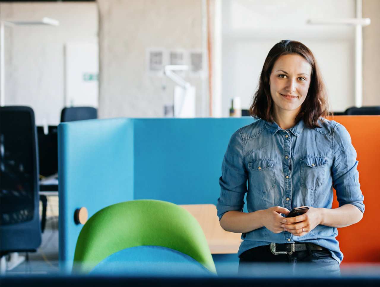 Woman standing in an office