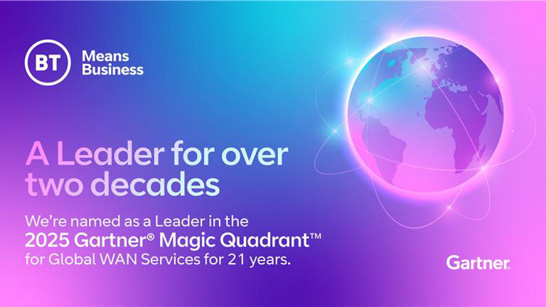 BT Leader In 2025 Gartner® Magic Quadrant™ For Global WAN Services