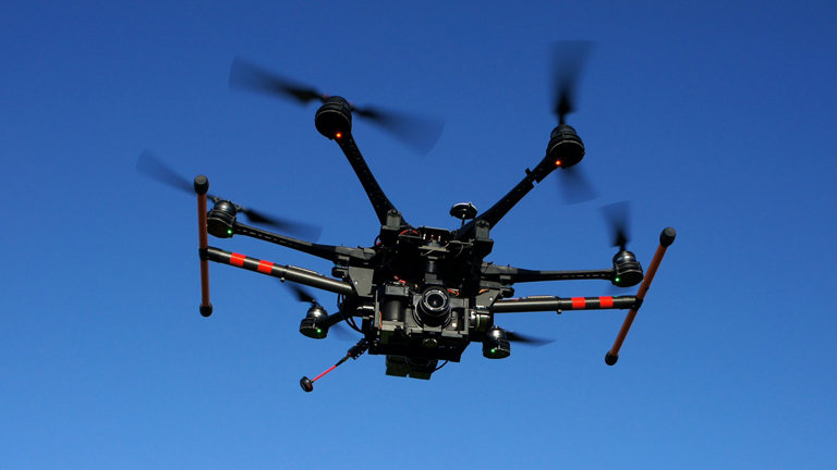 Drone flying