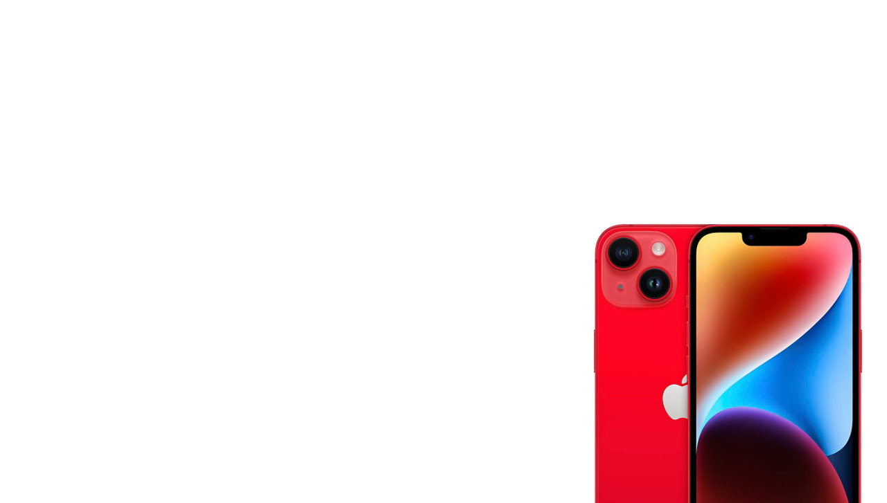 iPhone 14 in red