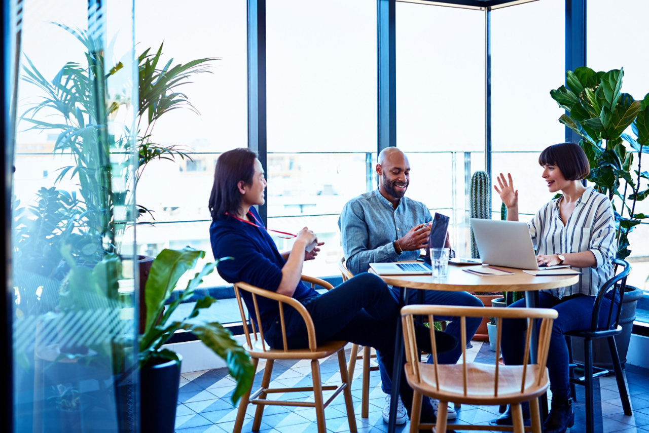 office meeting around a table