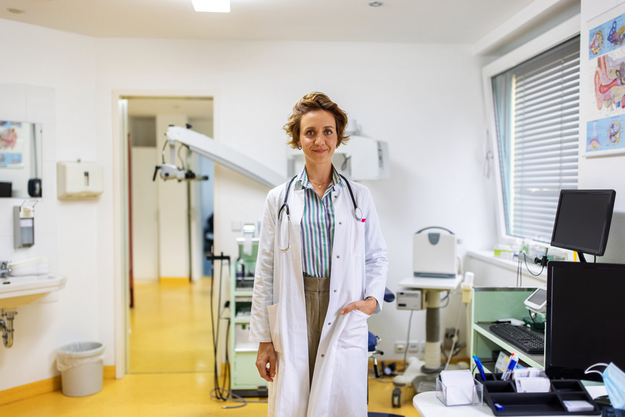 portrait of a confident female doctor