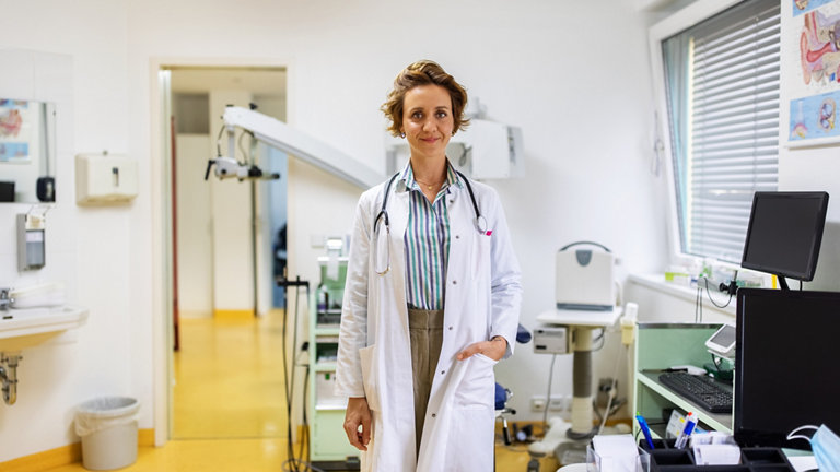 portrait of a confident female doctor