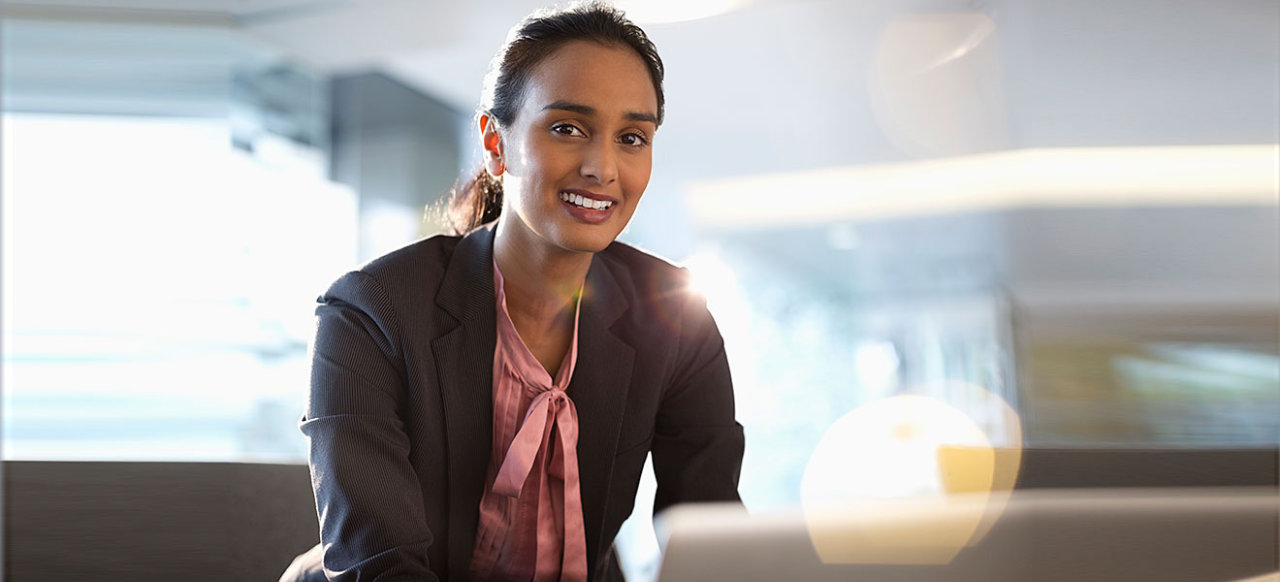 professional woman smiling