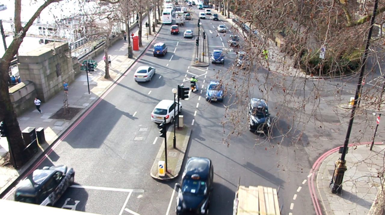 CCTV camera footage of street